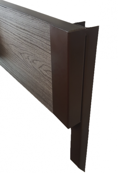 Угловой элемент металлический для досок грядок из ДПК 225мм Коричневый купить в Юрьев-Польском