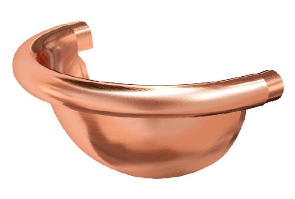 Водосток Aquasistem, система 150/100 - Заглушка желоба полукруглая медная купить в Юрьев-Польском