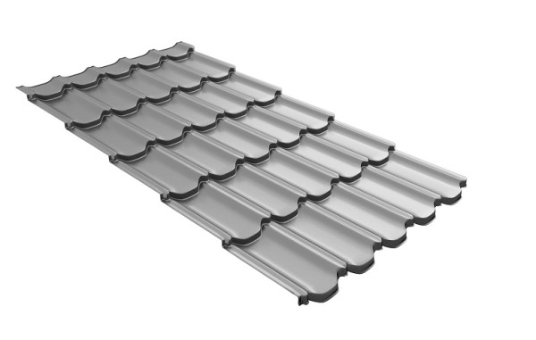 Металлочерепица квинта плюс с 3D резом 0,5 Satin RAL 7004 сигнальный серый купить в Юрьев-Польском