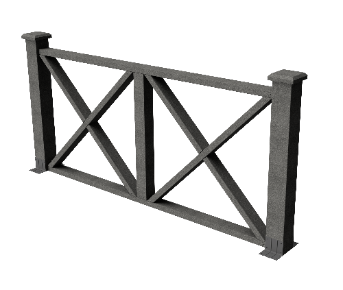 Ограждения декоративное ДПК GRINDERDECO Тауэр серый базальт купить в Юрьев-Польском