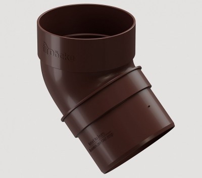 Колено 45˚ПВХ Docke STANDART Тёмно-коричневый