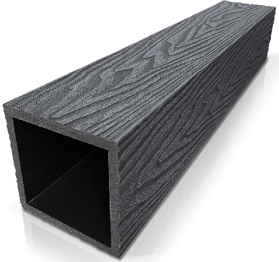 Столб ДПК 3D GardenParkett фактура дерева Графит купить в Юрьев-Польском