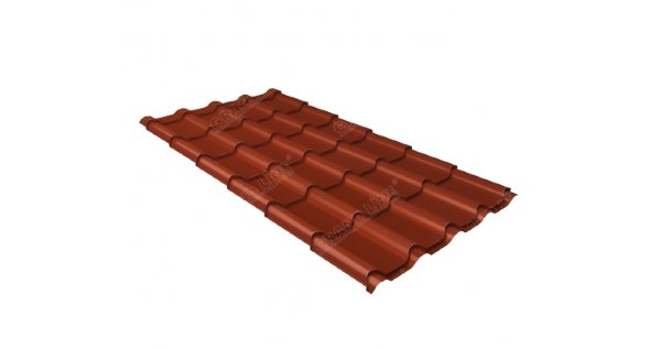 Металлочерепица камея 0,45 PE RAL 8004 терракота купить в Юрьев-Польском