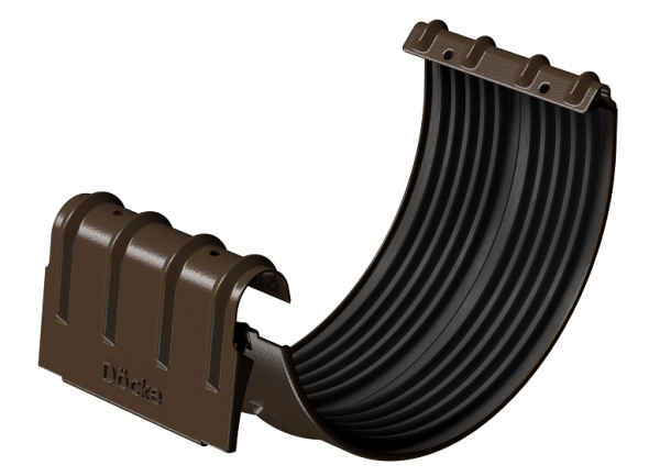 Соединитель желобов D125 Döcke STAL PREMIUM Каштан, (RAL 8017) купить в Юрьев-Польском