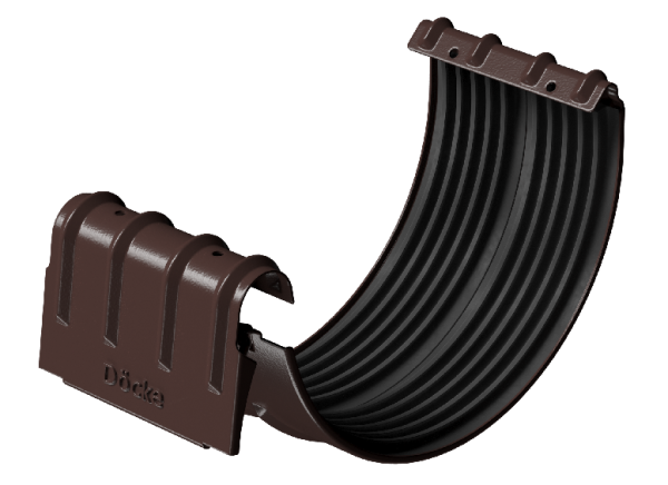 Соединитель желобов D125 Döcke STAL PREMIUM Шоколад, (RAL 8019) купить в Юрьев-Польском