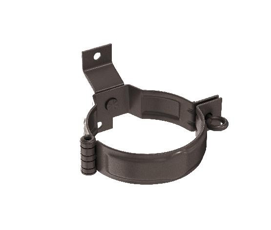 Водосток Aquasistem, система 125x90 - Декоративный хомут трубы под дерево с комплектом крепления RR 32 Тёмно-Коричнневый купить в Юрьев-Польском