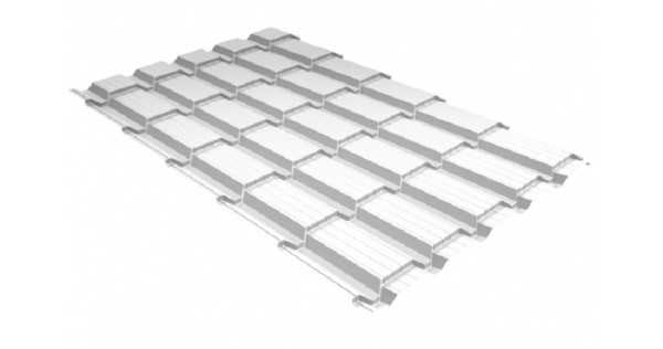 Металлочерепица GL квадро профи 0,45 PE RAL 9003 сигнальный белый купить в Юрьев-Польском