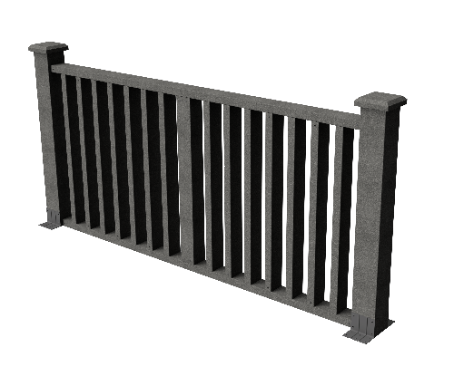 Ограждения декоративное ДПК GRINDERDECO Риальто серый базальт купить в Юрьев-Польском