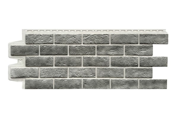 Фасадная панель Grand Line Состаренный кирпич Элит гранит, ШОВ белый купить в Юрьев-Польском