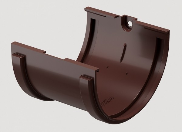 Соединитель желобов ПВХ Docke STANDART Тёмно-коричневый купить в Юрьев-Польском