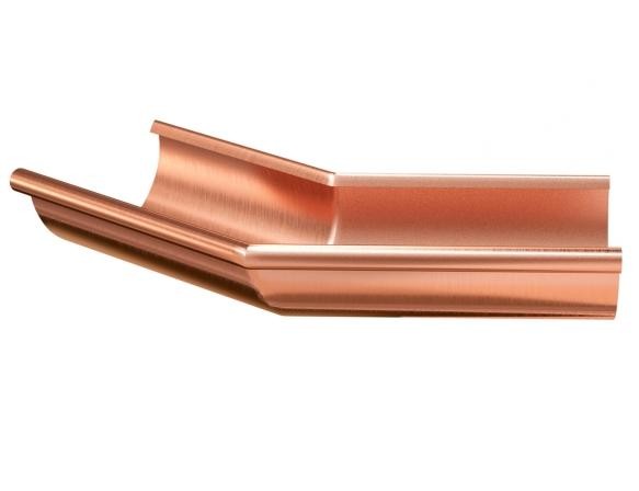 Водосток Aquasistem, система 150/100 - Угол желоба наружный медный 135° купить в Юрьев-Польском