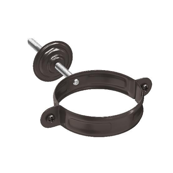 Водосток Aquasistem, система 125x90 - Комплект крепления трубы RR 32 Тёмно Коричневый  купить в Юрьев-Польском