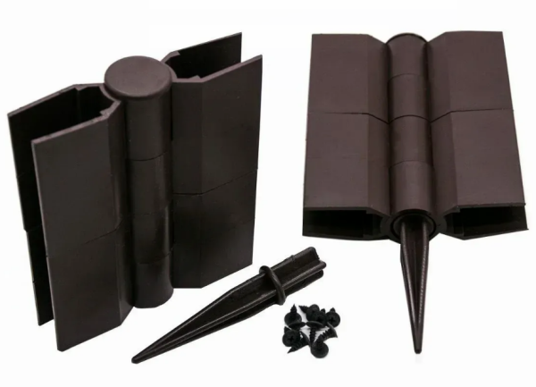 Угловой элемент поворотный, пластиковый от 60° до 300° для доски 150х25 мм из ДПК коричневый Holzhof купить в Юрьев-Польском