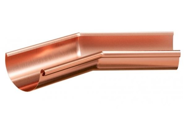 Водосток Aquasistem, система 150/100 - Угол желоба внутренний медный 135° купить в Юрьев-Польском