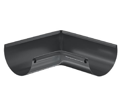 Водосток Aquasistem, система 150/100 - Угол желоба, внутренний 90° RAL 7024 Тёмно-серый купить в Юрьев-Польском