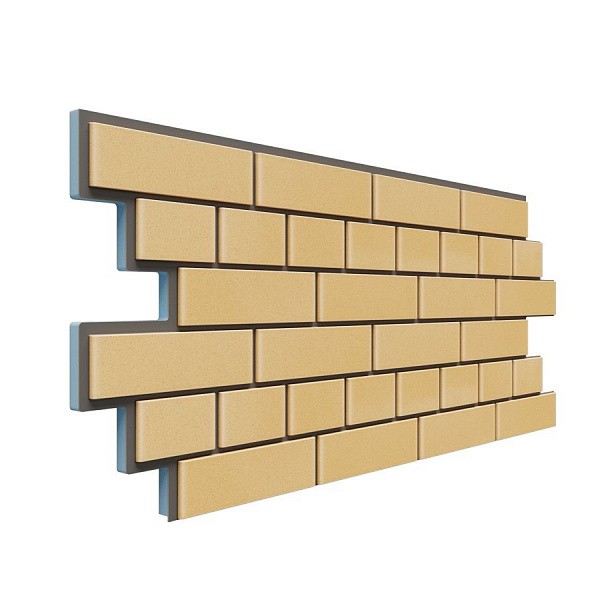 Фасадная термопанель Доломит кирпич 20мм Жёлтый купить в Юрьев-Польском