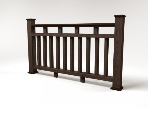 Ограждение из ДПК FG8 венге купить в Юрьев-Польском