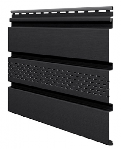 Софит ламинированный VOX UNICOLOR с центральной перфорацией, Графит купить в Юрьев-Польском