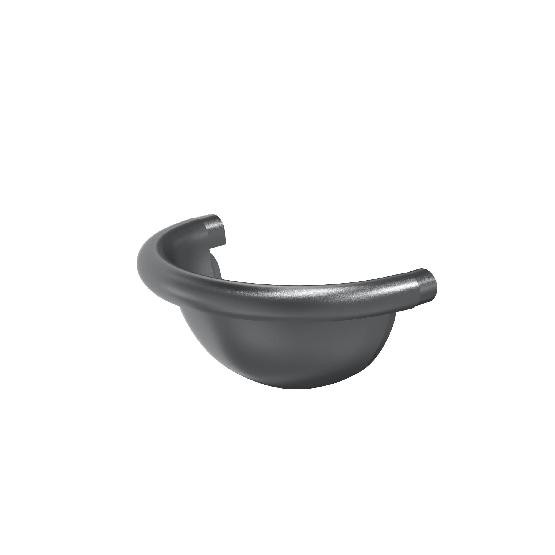 Водосток Aquasistem, Система 150/100 - Заглушка желоба универсальная полукруглая RR 23 Маренго matt купить в Юрьев-Польском