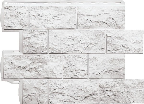 Фасадная панель Альта-Профиль Туф ЭКО Белый купить в Юрьев-Польском